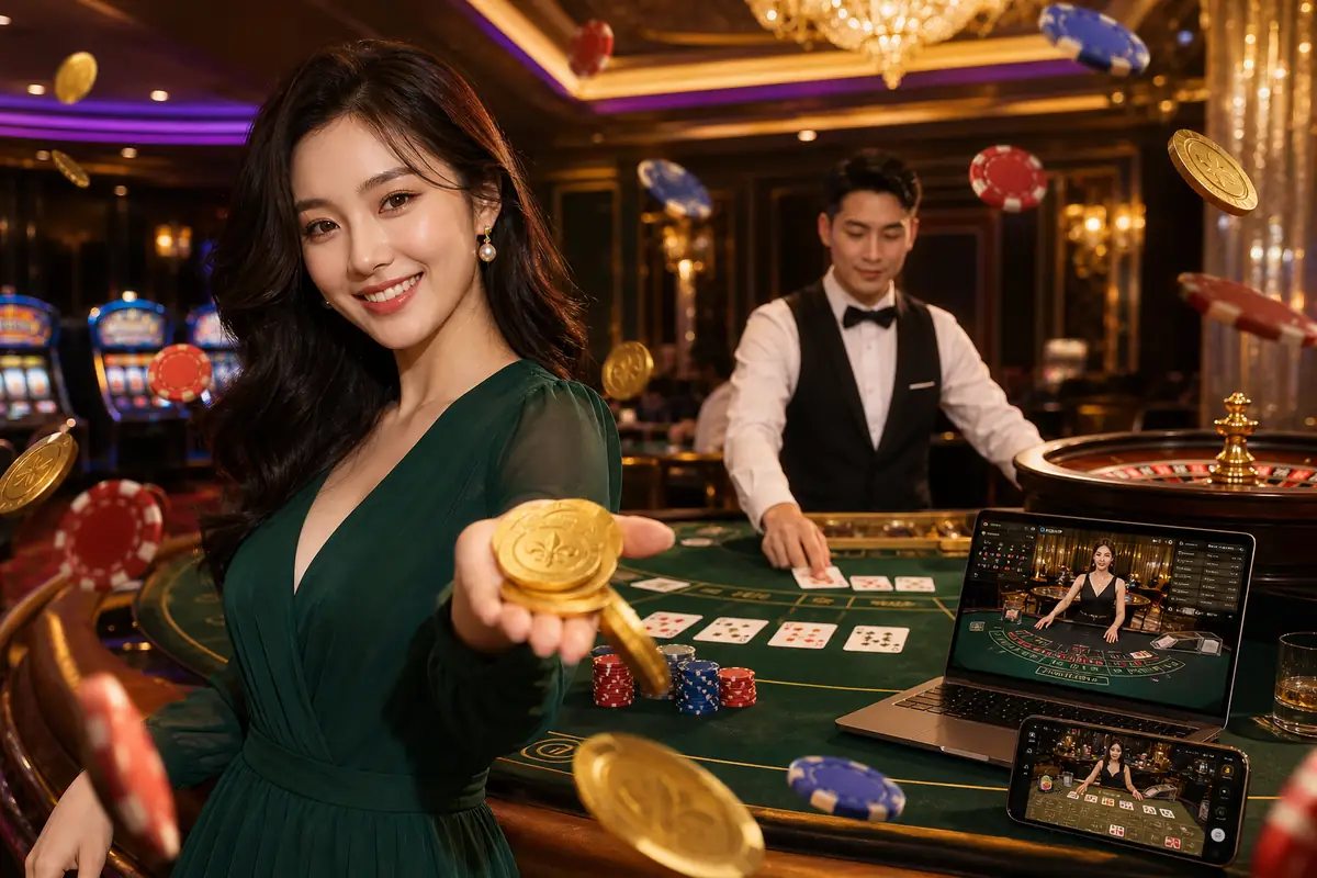 popa777 Blackjack ဇယားပေါ် ဒီလာနှင့် ကစားနေသည်